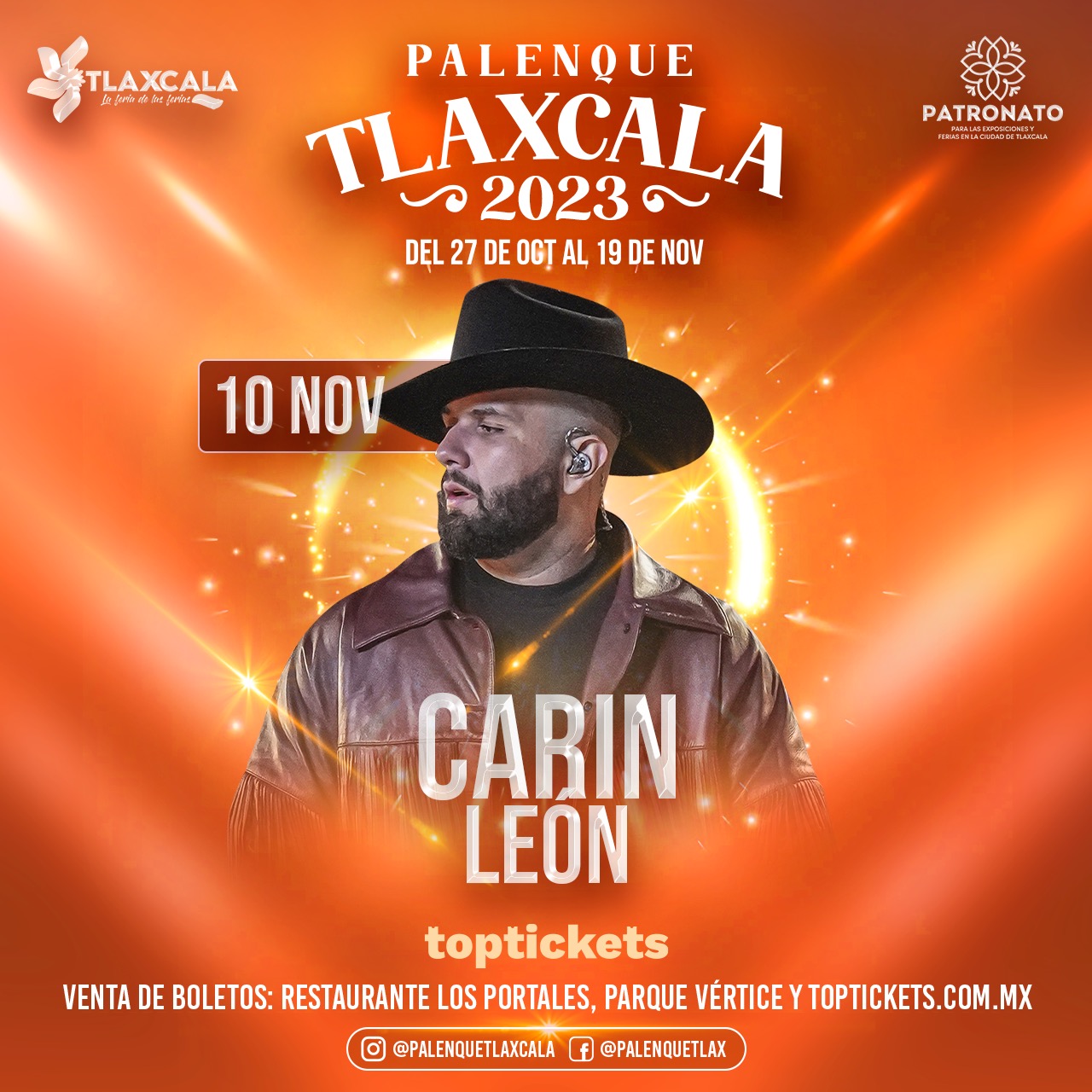 boletos carin leon palenque tlaxcala 2023