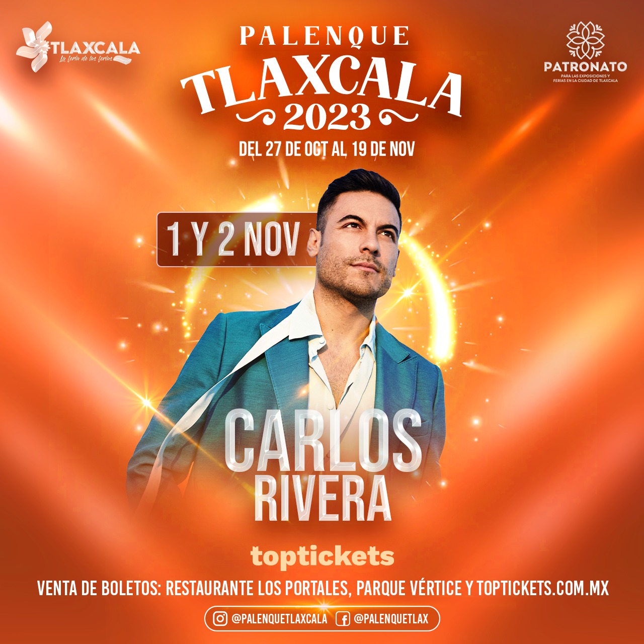 boletos carlos rivera palenque tlaxcala 2023