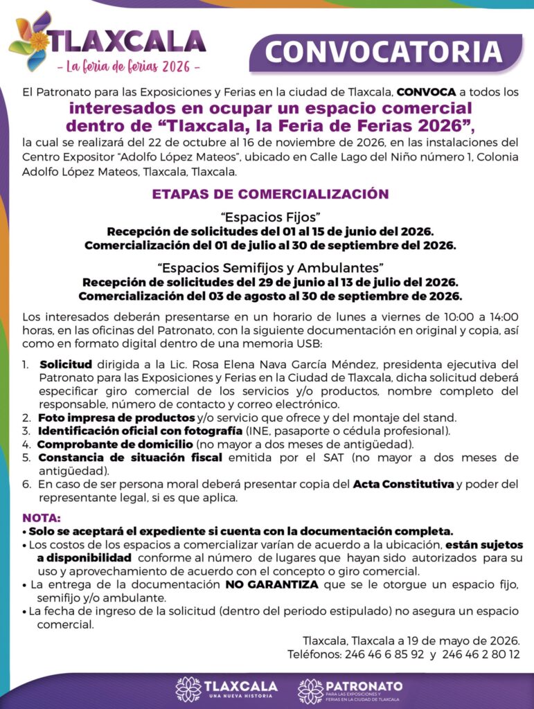 como vender en la feria tlaxcala 2026