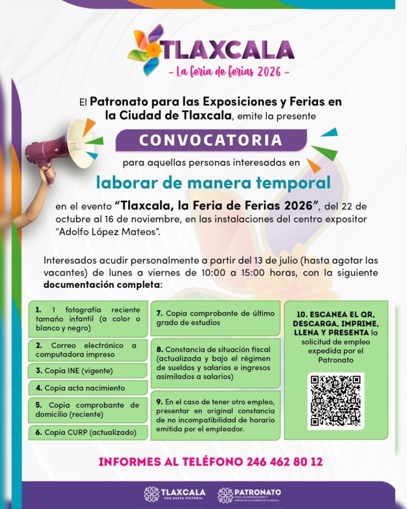 trabajar en la feria tlaxcala 2026